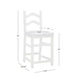 Calabash White Counter stool with Wood Seat (2 pk) by Linon Home Decor -Linon Home Decor Shop white linon home decor bar stools thdac04047 76 1000