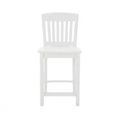 Elihu White Counter stool with Wood Seat (2 pk) by Linon Home Decor -Linon Home Decor Shop white linon home decor bar stools thdac04049 4f 1000