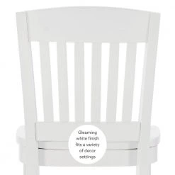 Elihu White Counter stool with Wood Seat (2 pk) by Linon Home Decor -Linon Home Decor Shop white linon home decor bar stools thdac04049 66 1000