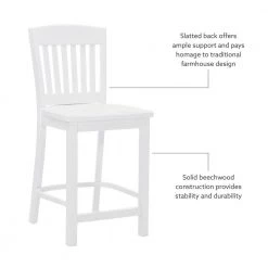 Elihu White Counter stool with Wood Seat (2 pk) by Linon Home Decor -Linon Home Decor Shop white linon home decor bar stools thdac04049 c3 1000