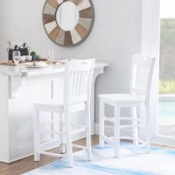 Brouthers White Counter stool with wood Seat (2 pk) by Linon Home Decor -Linon Home Decor Shop white linon home decor bar stools thdac04052 31 1000