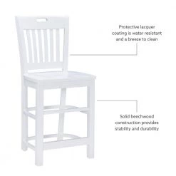 Brouthers White Counter stool with wood Seat (2 pk) by Linon Home Decor -Linon Home Decor Shop white linon home decor bar stools thdac04052 c3 1000