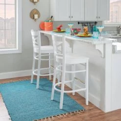 Stacey 44 in. White Decorative Wood Back Bar Stool with Wood-Seat (Set of 2) by Linon Home Decor 21 Stacey 44 in. White Decorative Wood Back Bar Stool with Wood-Seat (Set of 2) by Linon Home Decor -Linon Home Decor Shop white linon home decor bar stools thdac3803 31 1000