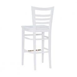 Brian 44.5 in. White Curved Wood Ladder Back Bar Stool with Wood Seat (Set of 2) by Linon Home Decor -Linon Home Decor Shop white linon home decor bar stools thdac3821 1f 1000
