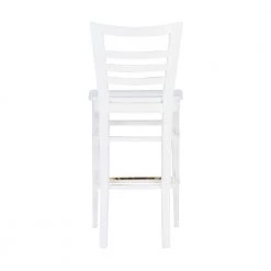 Brian 44.5 in. White Curved Wood Ladder Back Bar Stool with Wood Seat (Set of 2) by Linon Home Decor -Linon Home Decor Shop white linon home decor bar stools thdac3821 66 1000