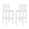 Stewart 44.25 in. White Slatted Wood Back Bar Stool with Wood Seat (Set of 2) by Linon Home Decor -Linon Home Decor Shop white linon home decor bar stools thdac3826 64 1000