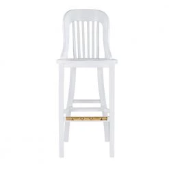 Hynes 46.5 in. White Slat Back Solid Wood 31 in. H Seat Bar Stool with Wood Seat (Set of 2) by Linon Home Decor 18 Hynes 46.5 in. White Slat Back Solid Wood 31 in. H Seat Bar Stool with Wood Seat (Set of 2) by Linon Home Decor -Linon Home Decor Shop white linon home decor bar stools thdac3845 4f 1000