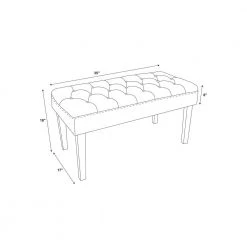 Ella White Glitz Bench with Acrylic Legs by Linon Home Decor -Linon Home Decor Shop white linon home decor bedroom benches 368261gltz01 4f 1000