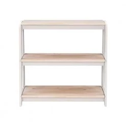 Grant 30 in. White and Natural Wood 3-Shelf Printer Stand by Linon Home Decor -Linon Home Decor Shop white linon home decor bookcases bookshelves thd03451 c3 1000