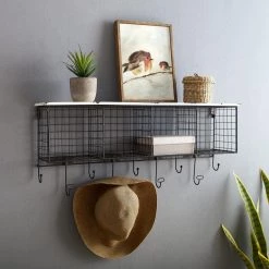 White Multi Cubby Coat and Hat Rack with 5-Cubbies and Shelf by Linon Home Decor 9 White Multi Cubby Coat and Hat Rack with 5-Cubbies and Shelf by Linon Home Decor -Linon Home Decor Shop white linon home decor coat racks thd03483 31 1000