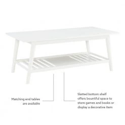 Breville White Coffee Table by Linon Home Decor 17 Breville White Coffee Table by Linon Home Decor -Linon Home Decor Shop white linon home decor coffee tables thd03712 1f 1000