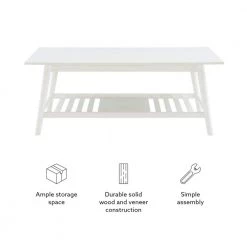Breville White Coffee Table by Linon Home Decor 18 Breville White Coffee Table by Linon Home Decor -Linon Home Decor Shop white linon home decor coffee tables thd03712 44 1000