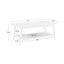 Breville White Coffee Table by Linon Home Decor 16 Breville White Coffee Table by Linon Home Decor -Linon Home Decor Shop white linon home decor coffee tables thd03712 4f 1000