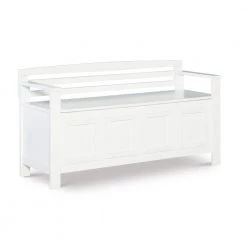 Laredo White Storage Bench by Linon Home Decor
