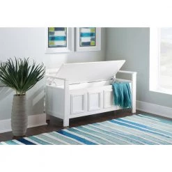 Laredo White Storage Bench by Linon Home Decor 23 Laredo White Storage Bench by Linon Home Decor -Linon Home Decor Shop white linon home decor dining benches 84016wht 01 kd u fa 1000