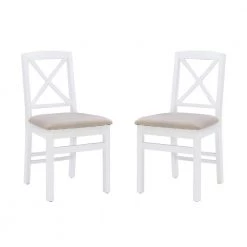 Hubbard White X-back Dining Chair (2-Pack) by Linon Home Decor