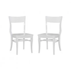 Fallon White Side Chair (2-Pack) by Linon Home Decor