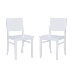 Harpe White Chair (Set of 2) by Linon Home Decor