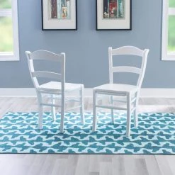 Nellie Chair White w/wood seat (Set of 2) by Linon Home Decor -Linon Home Decor Shop white linon home decor dining chairs thdac04009 31 1000