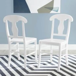 Honus White Chair w/wood seat (Set of 2) by Linon Home Decor 21 Honus White Chair w/wood seat (Set of 2) by Linon Home Decor -Linon Home Decor Shop white linon home decor dining chairs thdac04011 31 1000