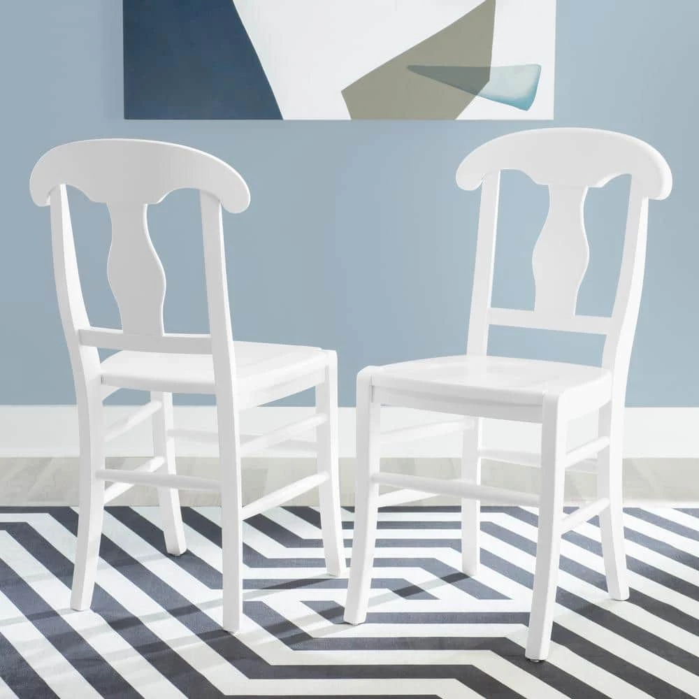 Honus White Chair w/wood seat (Set of 2) by Linon Home Decor 12 Honus White Chair w/wood seat (Set of 2) by Linon Home Decor - Image 10