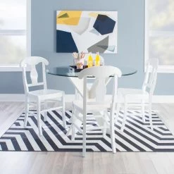 Honus White Chair w/wood seat (Set of 2) by Linon Home Decor 19 Honus White Chair w/wood seat (Set of 2) by Linon Home Decor -Linon Home Decor Shop white linon home decor dining chairs thdac04011 fa 1000