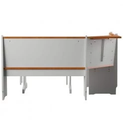 Jackson 3-Piece Rectangular Wood Top White Corner Nook with Natural Pine Accents by Linon Home Decor -Linon Home Decor Shop white linon home decor dining room sets thd03307 66 1000