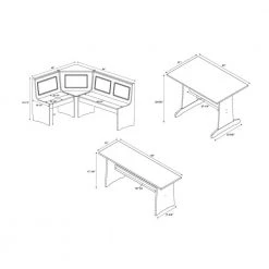 Jackson 3-Piece Rectangular Wood Top White Corner Nook with Natural Pine Accents by Linon Home Decor -Linon Home Decor Shop white linon home decor dining room sets thd03307 fa 1000
