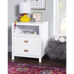 Peggy White Rectangular End Table with Shelf and Two Drawers by Linon Home Decor 29 Peggy White Rectangular End Table with Shelf and Two Drawers by Linon Home Decor -Linon Home Decor Shop white linon home decor end side tables 862263wht01u 31 1000