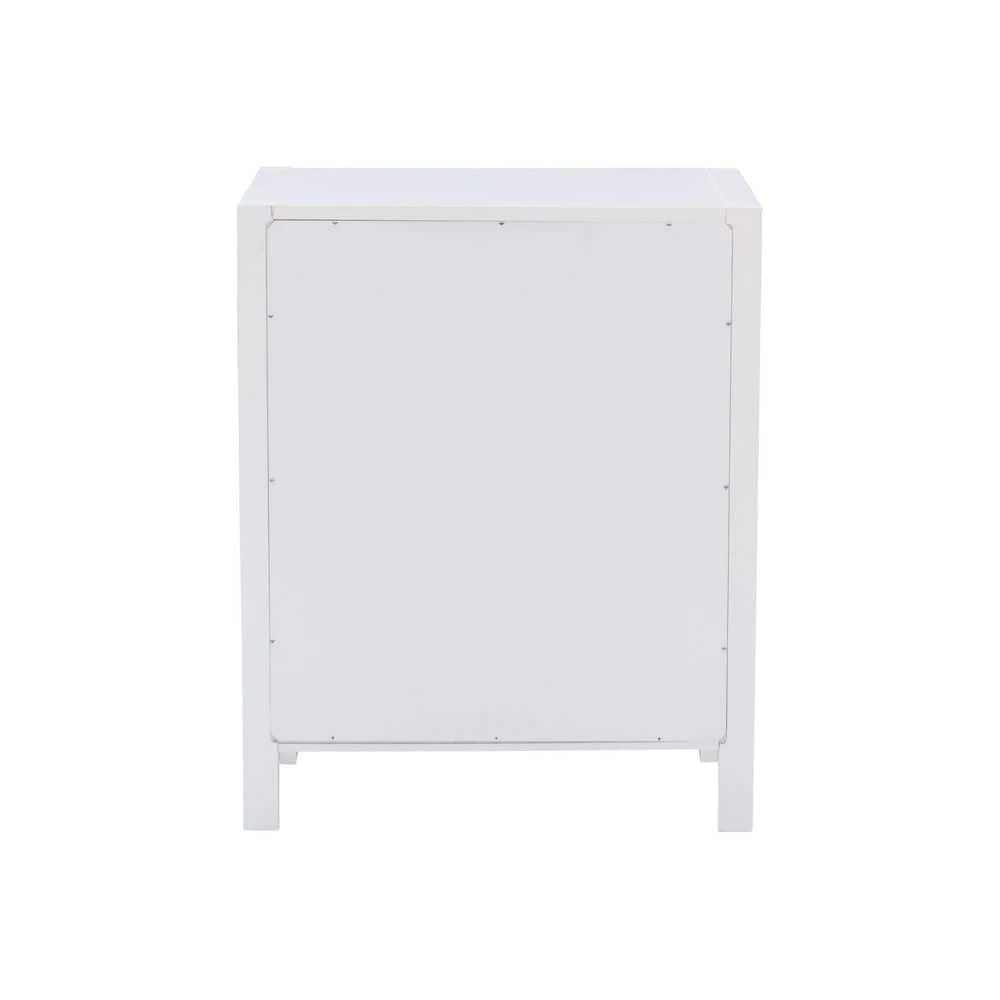 Peggy White Rectangular End Table with Shelf and Two Drawers by Linon Home Decor 8 Peggy White Rectangular End Table with Shelf and Two Drawers by Linon Home Decor - Image 6