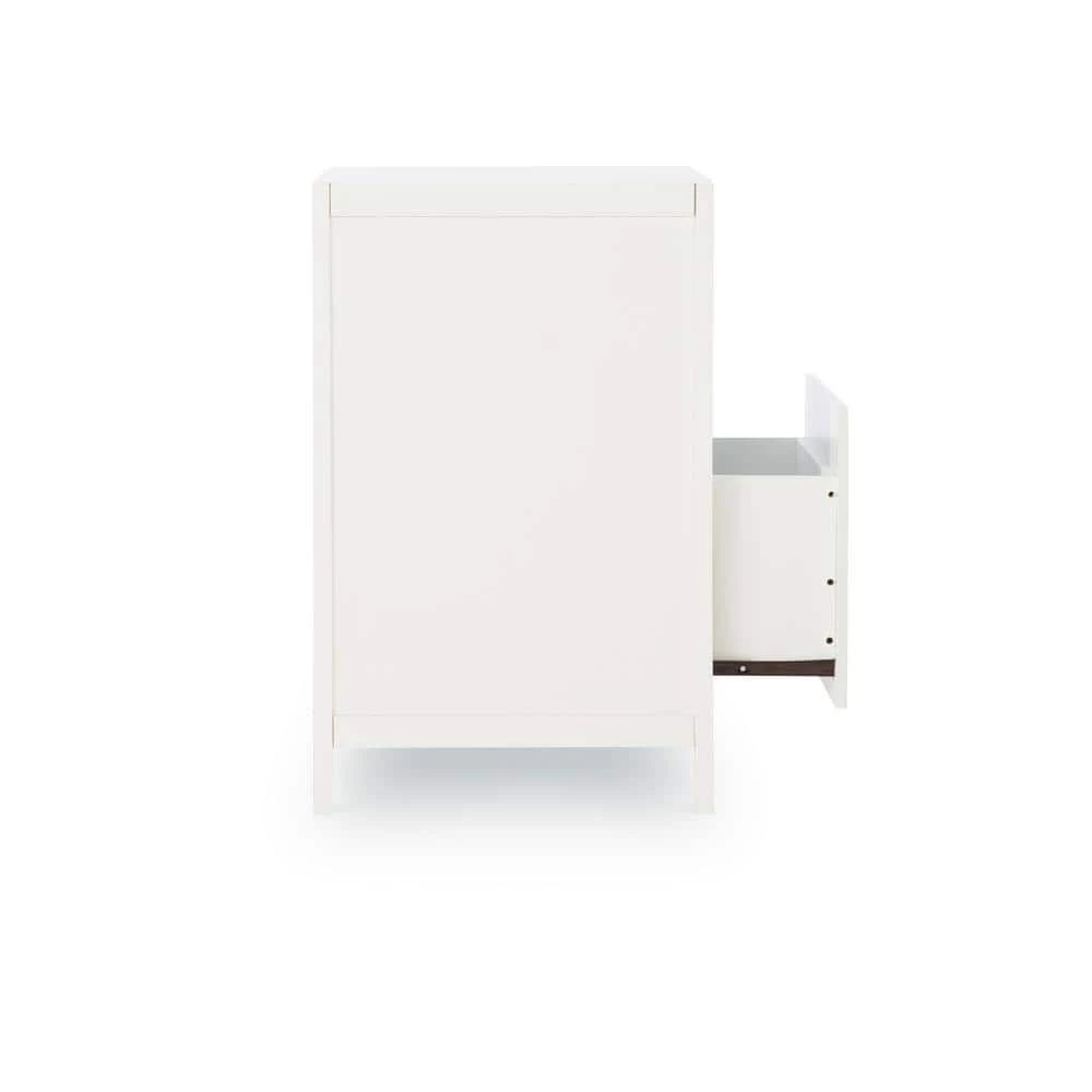 Peggy White Rectangular End Table with Shelf and Two Drawers by Linon Home Decor 6 Peggy White Rectangular End Table with Shelf and Two Drawers by Linon Home Decor - Image 4