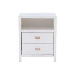 Peggy White Rectangular End Table with Shelf and Two Drawers by Linon Home Decor 23 Peggy White Rectangular End Table with Shelf and Two Drawers by Linon Home Decor -Linon Home Decor Shop white linon home decor end side tables 862263wht01u c3 1000