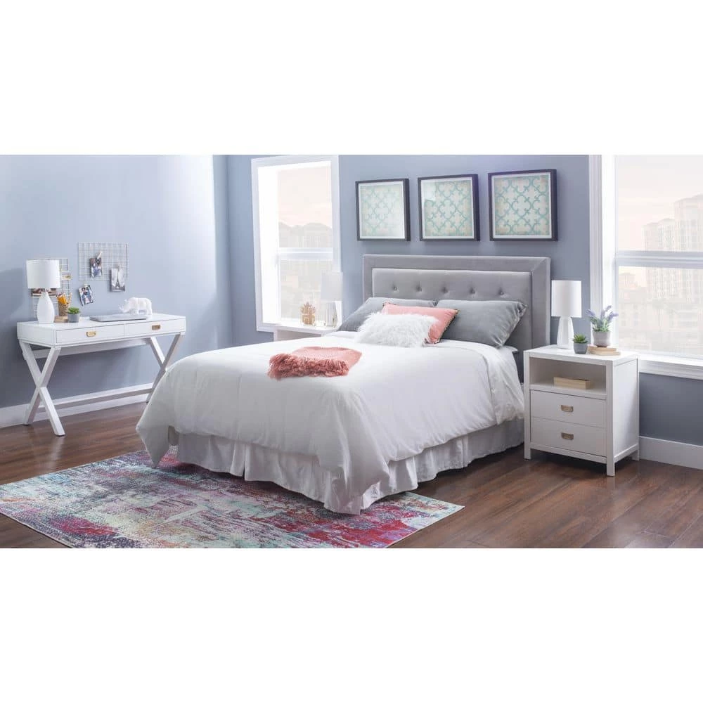 Peggy White Rectangular End Table with Shelf and Two Drawers by Linon Home Decor 14 Peggy White Rectangular End Table with Shelf and Two Drawers by Linon Home Decor - Image 12