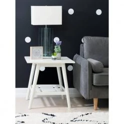 Breville 22 in. W White End Table by Linon Home Decor 11 Breville 22 in. W White End Table by Linon Home Decor -Linon Home Decor Shop white linon home decor end side tables thd03714 31 1000