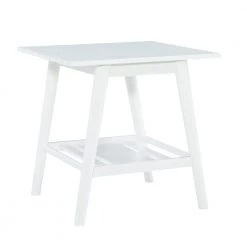 Breville 22 in. W White End Table by Linon Home Decor