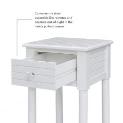 Galena 14 in. W White Rectangle Wood Top End Table by Linon Home Decor 21 Galena 14 in. W White Rectangle Wood Top End Table by Linon Home Decor -Linon Home Decor Shop white linon home decor end side tables thd04131 77 1000