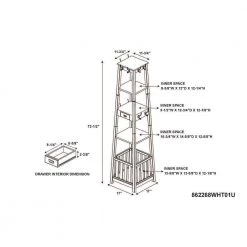 Sara White Pyramid Storage Hall Tree by Linon Home Decor 12 Sara White Pyramid Storage Hall Tree by Linon Home Decor -Linon Home Decor Shop white linon home decor hall trees thd00687 c3 1000