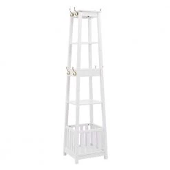 Sara White Pyramid Storage Hall Tree by Linon Home Decor 14 Sara White Pyramid Storage Hall Tree by Linon Home Decor -Linon Home Decor Shop white linon home decor hall trees thd00687 fa 1000