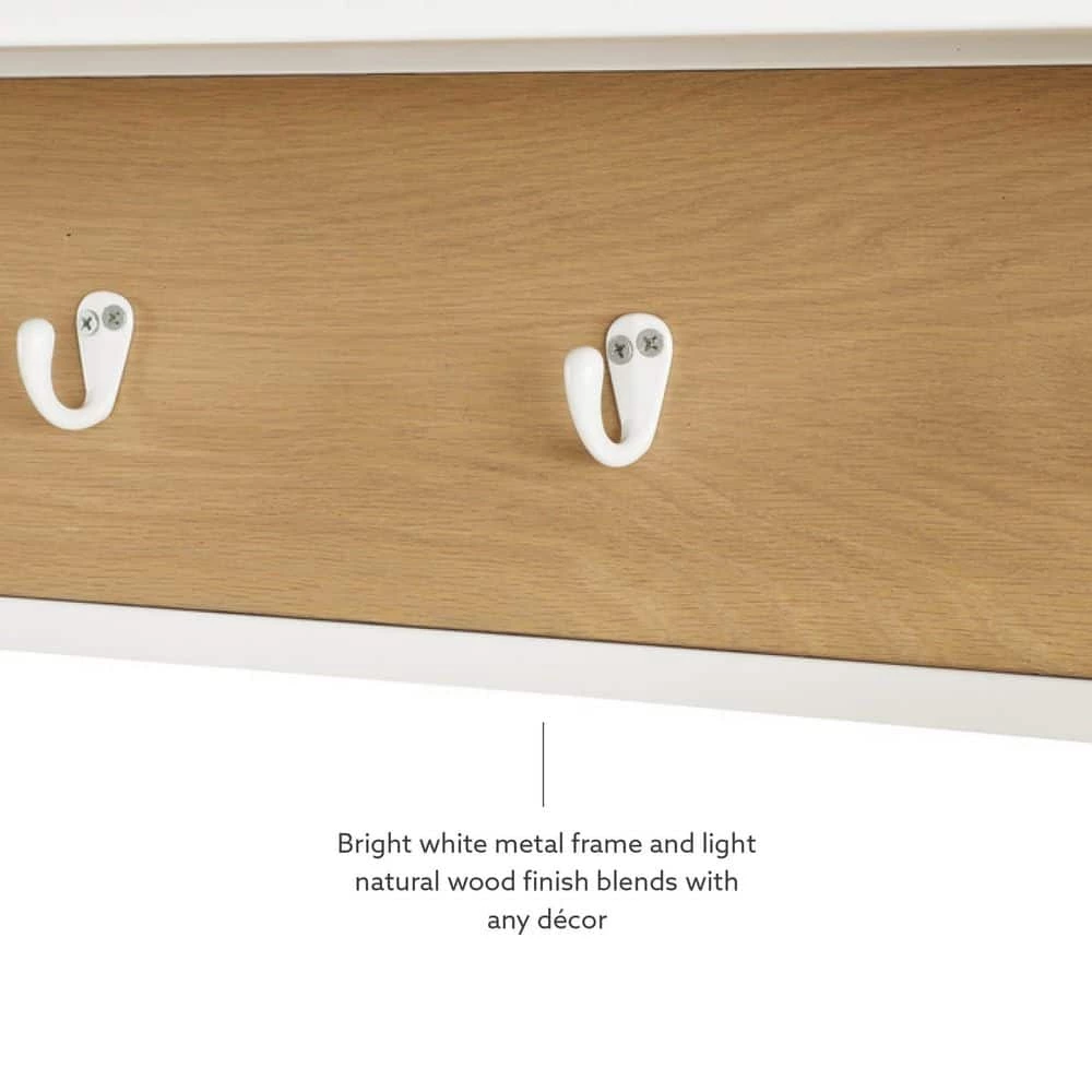 Austin Ash Veneer Hall Tree White by Linon Home Decor 11 Austin Ash Veneer Hall Tree White by Linon Home Decor - Image 10