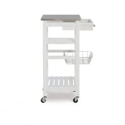 Todd White Kitchen Cart by Linon Home Decor -Linon Home Decor Shop white linon home decor kitchen carts thd00727 40 1000