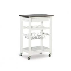 Todd White Kitchen Cart by Linon Home Decor -Linon Home Decor Shop white linon home decor kitchen carts thd00727 66 1000