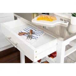 Todd White Kitchen Cart by Linon Home Decor -Linon Home Decor Shop white linon home decor kitchen carts thd00727 77 1000
