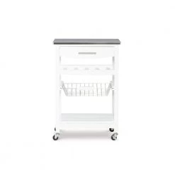 Todd White Kitchen Cart by Linon Home Decor -Linon Home Decor Shop white linon home decor kitchen carts thd00727 c3 1000
