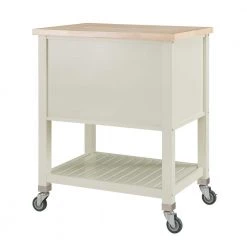 Lauretta White Kitchen Cart with Wood Butcher Block Top by Linon Home Decor 13 Lauretta White Kitchen Cart with Wood Butcher Block Top by Linon Home Decor -Linon Home Decor Shop white linon home decor kitchen carts thd03182 66 1000