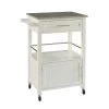 Morgan White Kitchen Cart with Granite Top and Storage by Linon Home Decor -Linon Home Decor Shop white linon home decor kitchen carts thd03233 64 1000