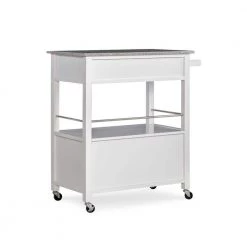 Caitlin White Kitchen Cart with Granite Top and Storage by Linon Home Decor 20 Caitlin White Kitchen Cart with Granite Top and Storage by Linon Home Decor -Linon Home Decor Shop white linon home decor kitchen carts thd03301 4f 1000