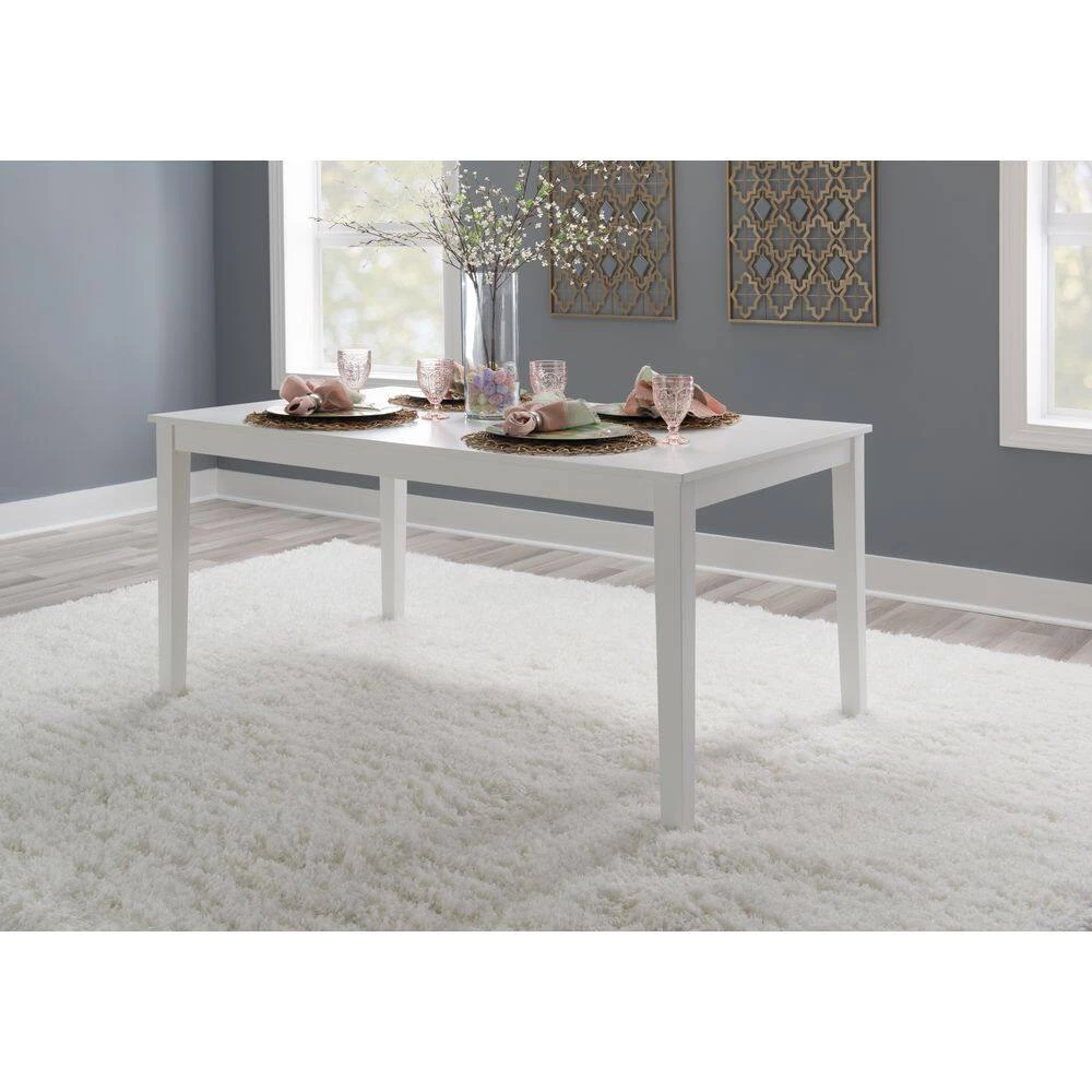 Teton White Dining Table by Linon Home Decor 7 Teton White Dining Table by Linon Home Decor - Image 5