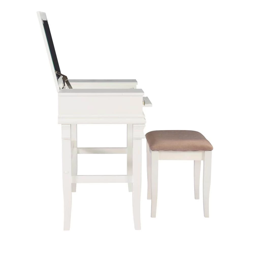 Angela 2-Piece White Vanity Set by Linon Home Decor 4 Angela 2-Piece White Vanity Set by Linon Home Decor - Image 2