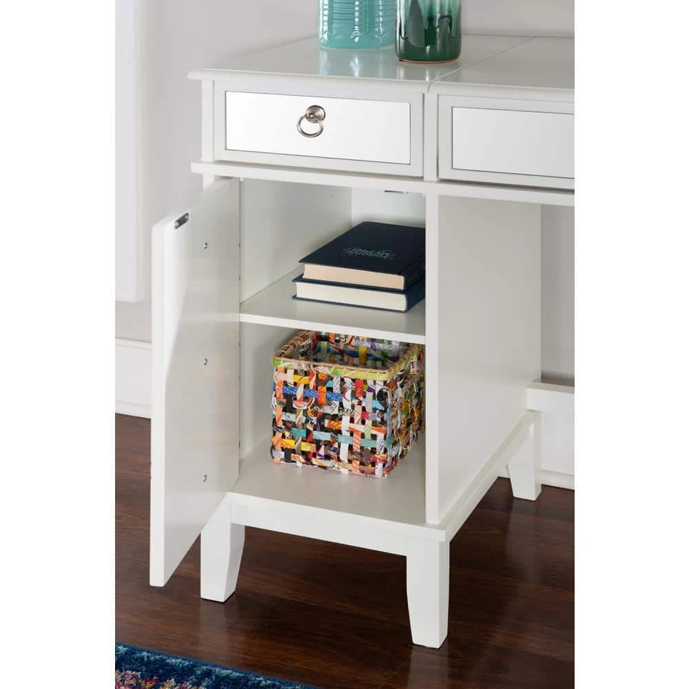 Eve 2-Piece White Vanity Set by Linon Home Decor 11 Eve 2-Piece White Vanity Set by Linon Home Decor - Image 9