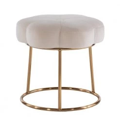 Linon Vanessa Whiite Accent Vanity Stool by Linon Home Decor 11 Linon Vanessa Whiite Accent Vanity Stool by Linon Home Decor -Linon Home Decor Shop white linon home decor makeup vanities thd02688 4f 1000
